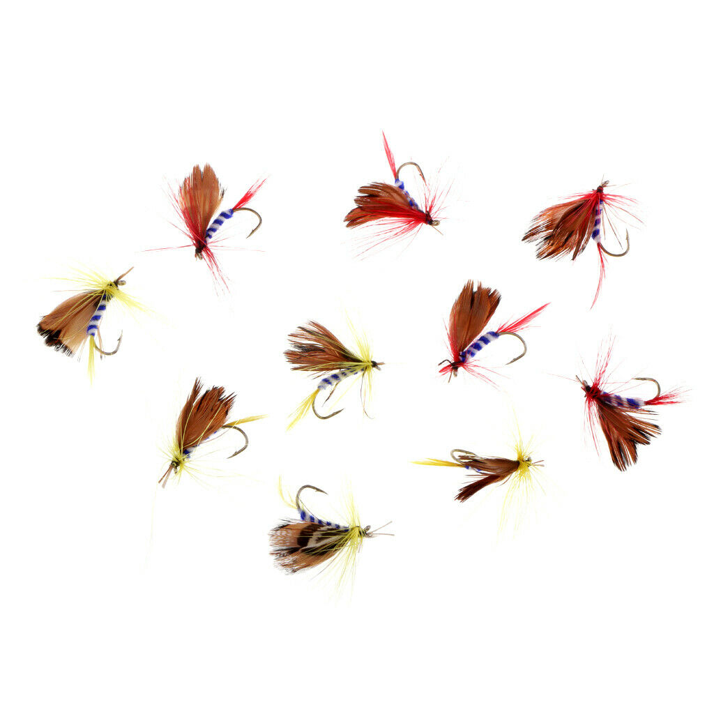 10Pcs Artificial Nymph Flies Bees Insects Flies Fly Fishing Flies Assortment