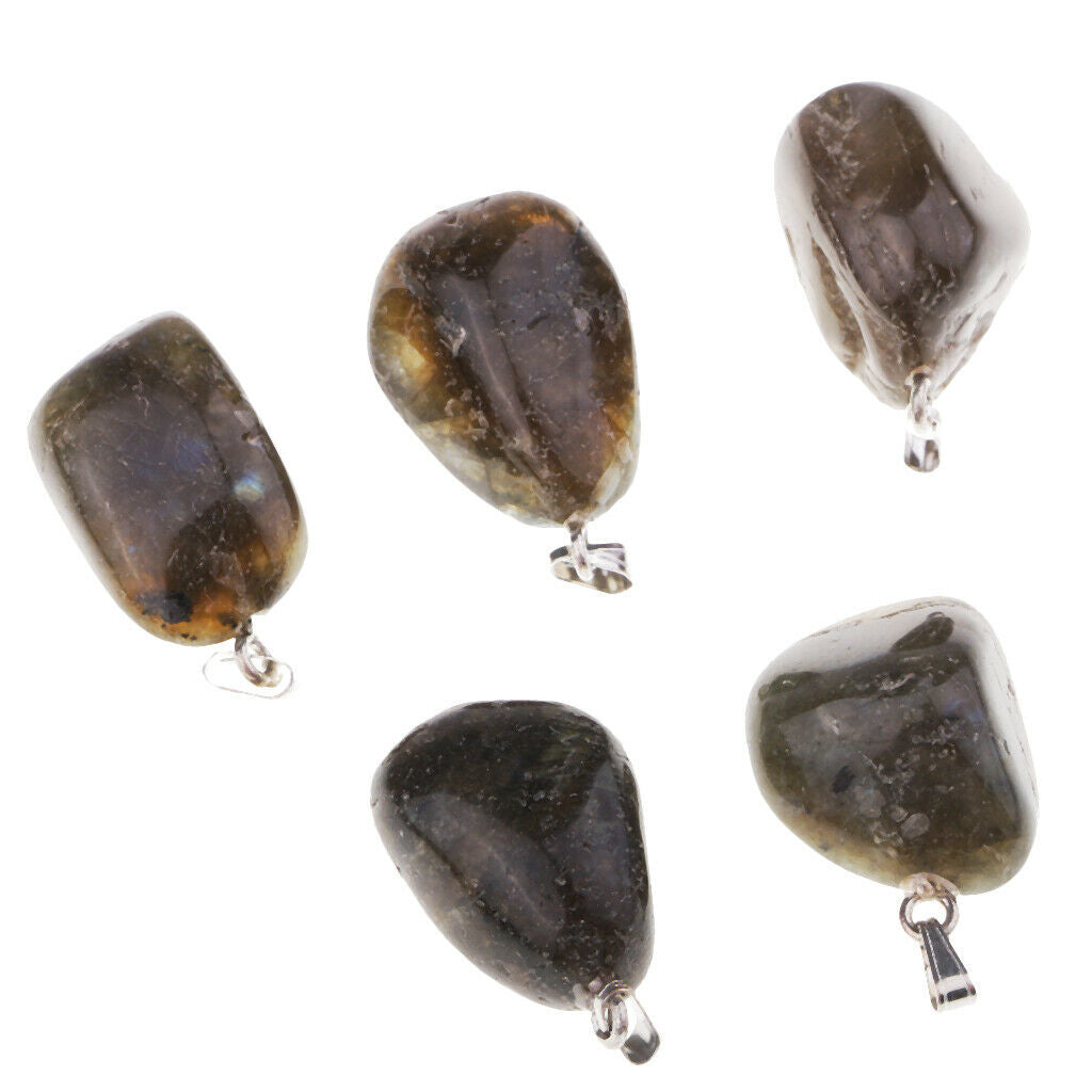 Natural Mineral Pendant Polished Stone Pendant Decor for Necklace Gifts #8