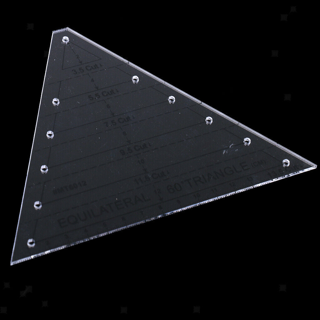 Acrylic 13.5Cut 60 Degree Equilateral Triangle Ruler for DIY Sewing Quilting