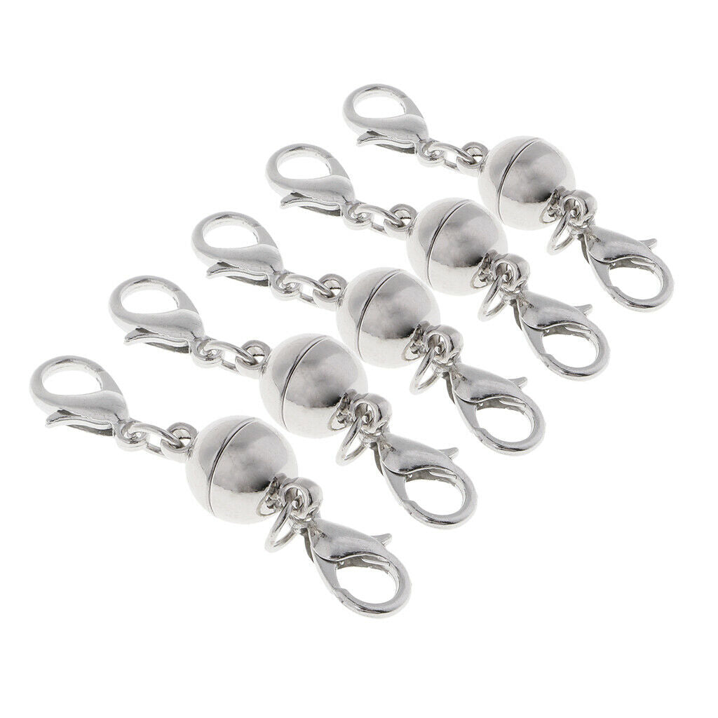 5 Sets Buckle Ball Magnetic Clasps With Both Sides Lobster Hooks DIY