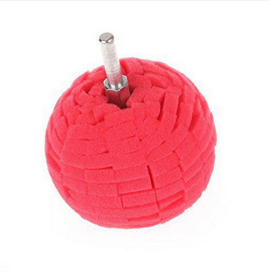 3x 3" Red Cleaning Buffing Polishing Sponge Ball for Paint Metal Jewelry Ceramic