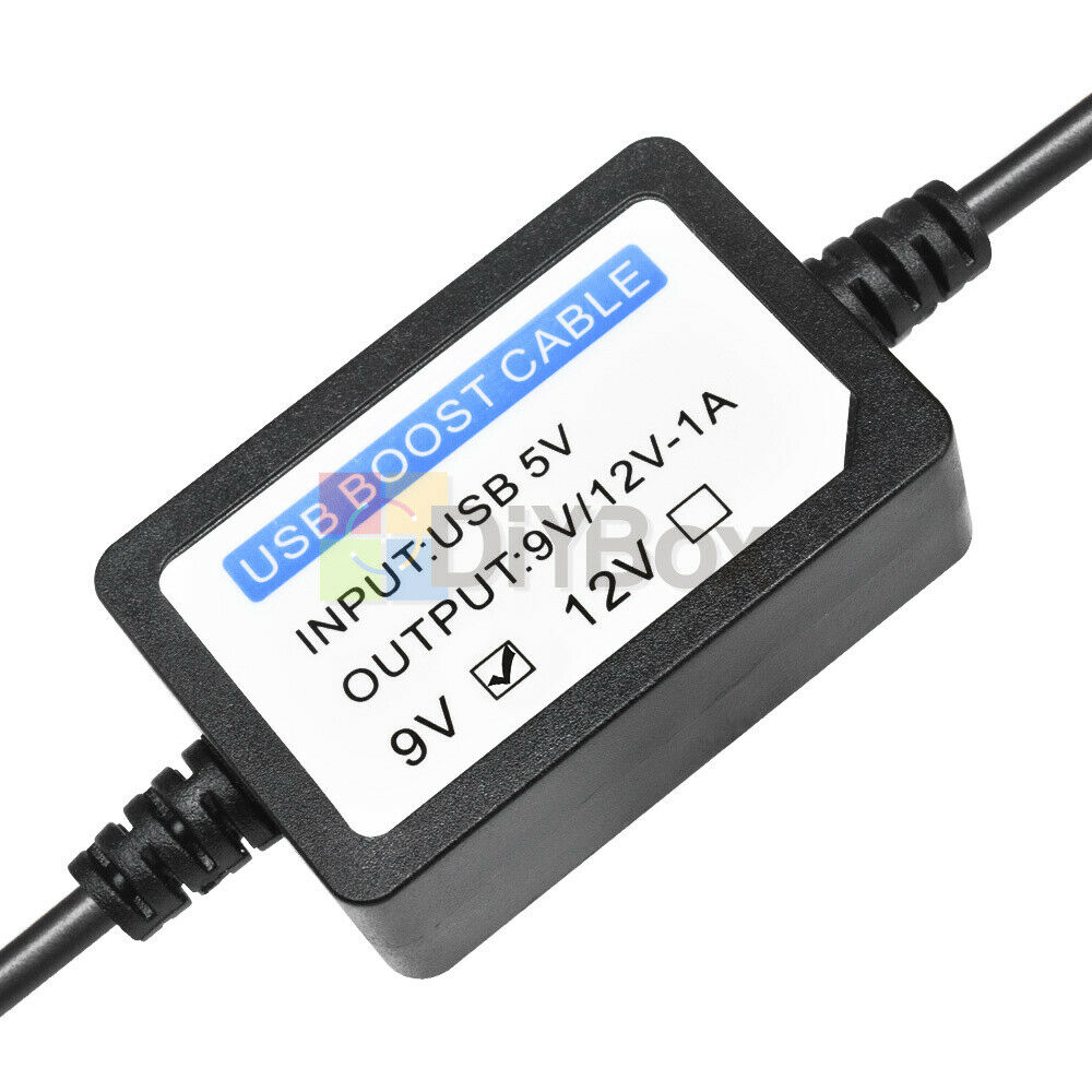 DC Converter USB Step Up Boost Module 5V to 9V 12V Power Charger 5.5*2.1mm Cable