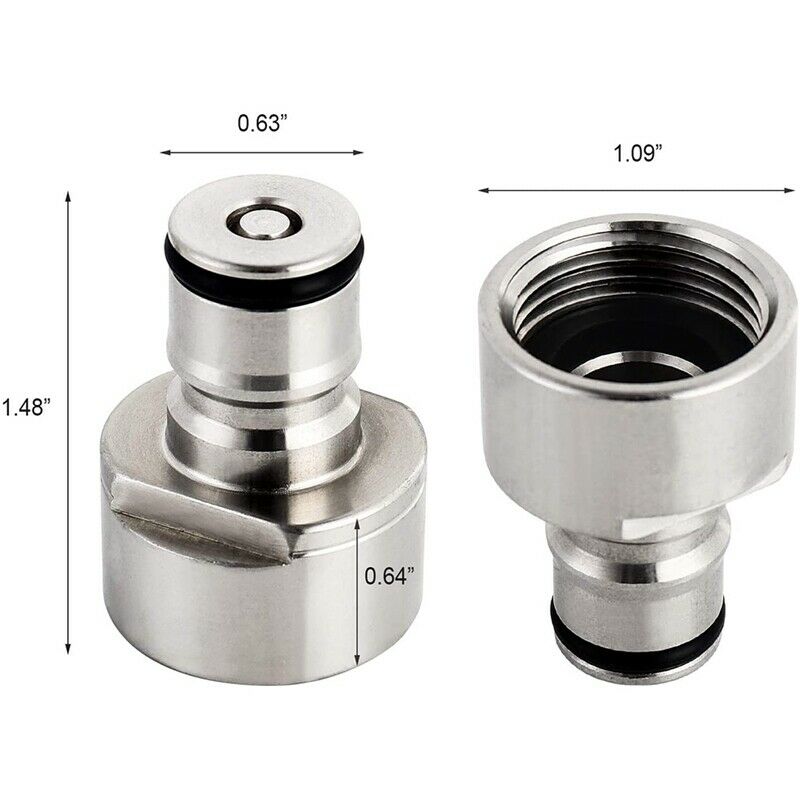 Beer Keg Coupler Adapter, Keg Tap to Ball Lock  Disconnect FPT 5/8inch ThreaC1Q1