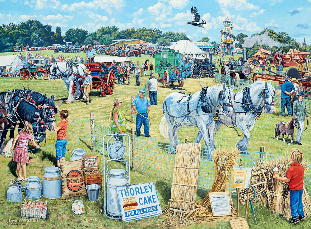 16578 Ravensburger Happy Days No 3, Countryside Nostalgia Pigsaw Puzzles 4x500pc