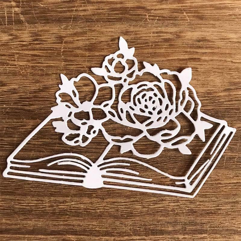 Rose Flower Book Metal Cutting Dies Stencil DIY Scrapbooking Album Paper Card