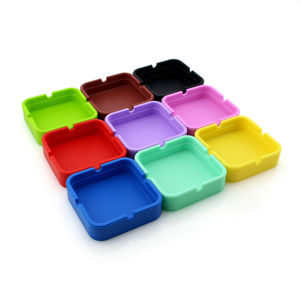 Silicone Ashtray Cigarette Ash Tray Pub Plastic Ashtray Garden Black
