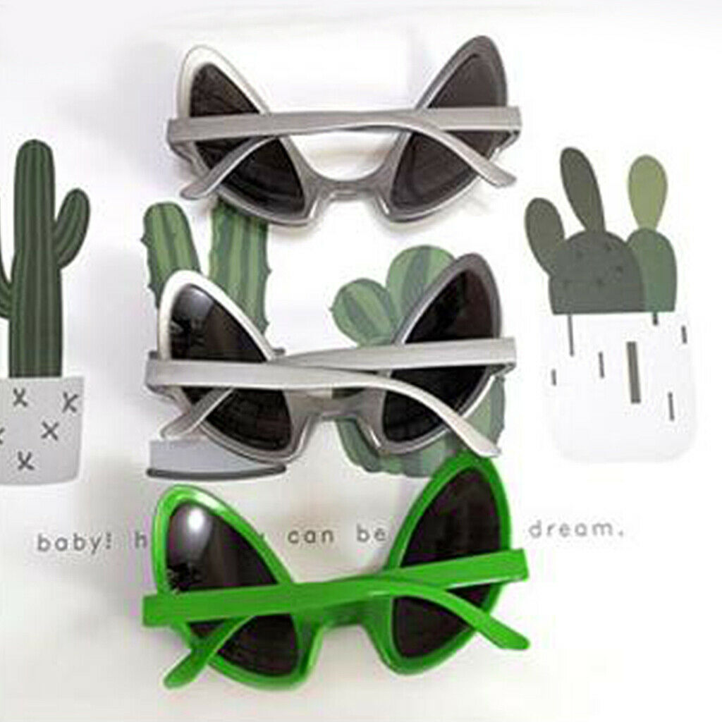 2X Novelty Alien Party Glasses Fancy Dress Costume Green Frame Gray Lens