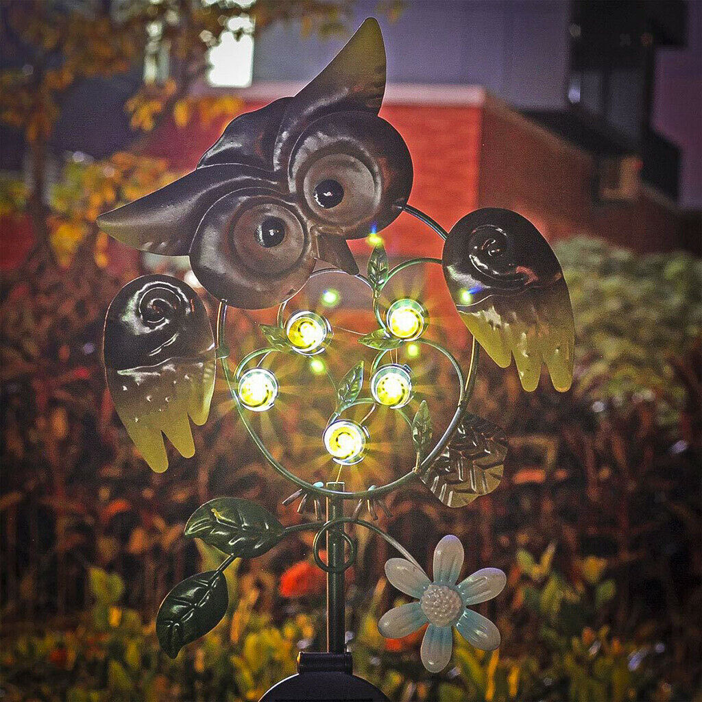 Waterproof Metal Solar LED Lights Stake for Patio Art Decor Outdoor Decor