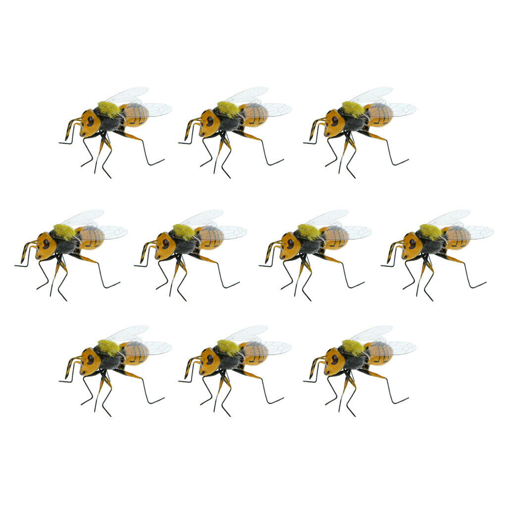 10x Bee Summer Insect Statue Tree Lawn Ornament Animal Sculpture Decor Gift