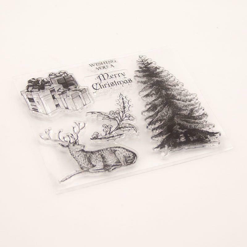 Christmas Tree Silicone Clear Seal Stamp DIY Scrapbooking Embossing Photo Album