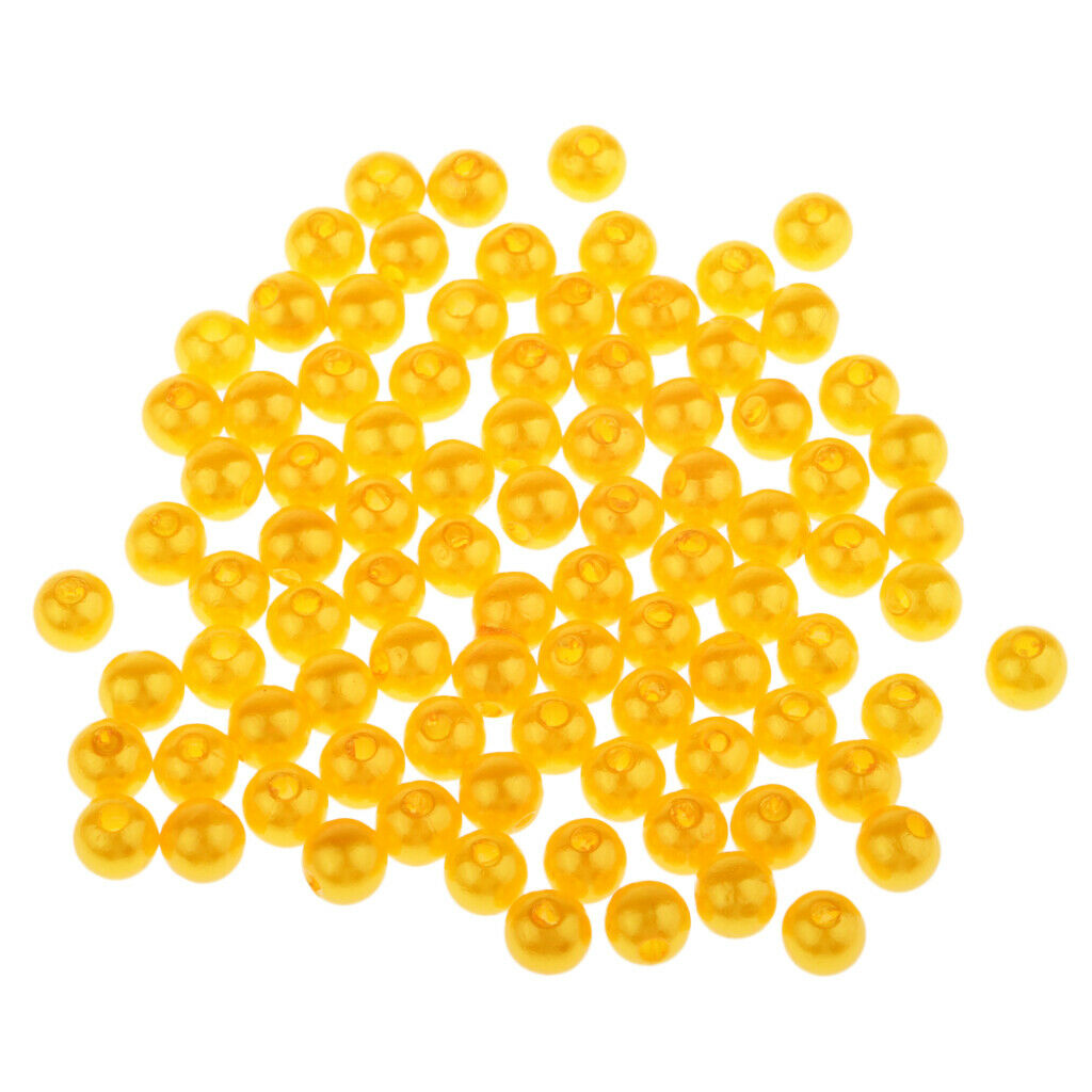 60 Pieces Carp Lure Fishing Beads Round Floating Fishing Beads Golden