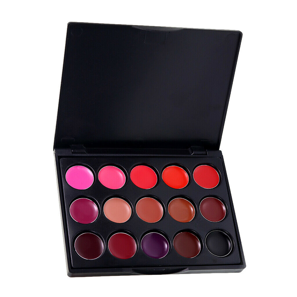 15 Colors Mini Makeup Matte Lip Gloss Lipstick Pigment Palette Comestic Kit