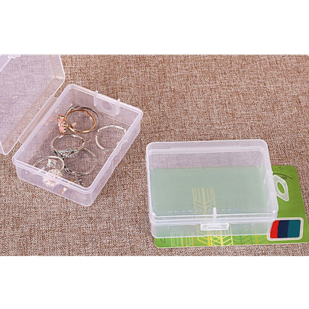 10x Clear Small Storage Box Hardware Collection Home Organizer