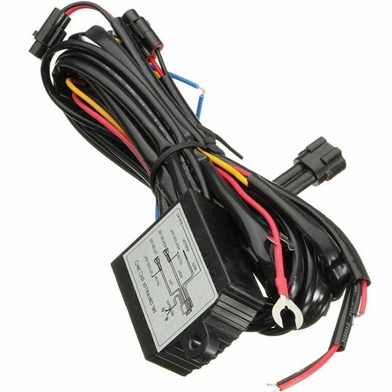 Car DRL Daytime Running Light Dimmer Dimming Relay Control Switch Harness 12V BD