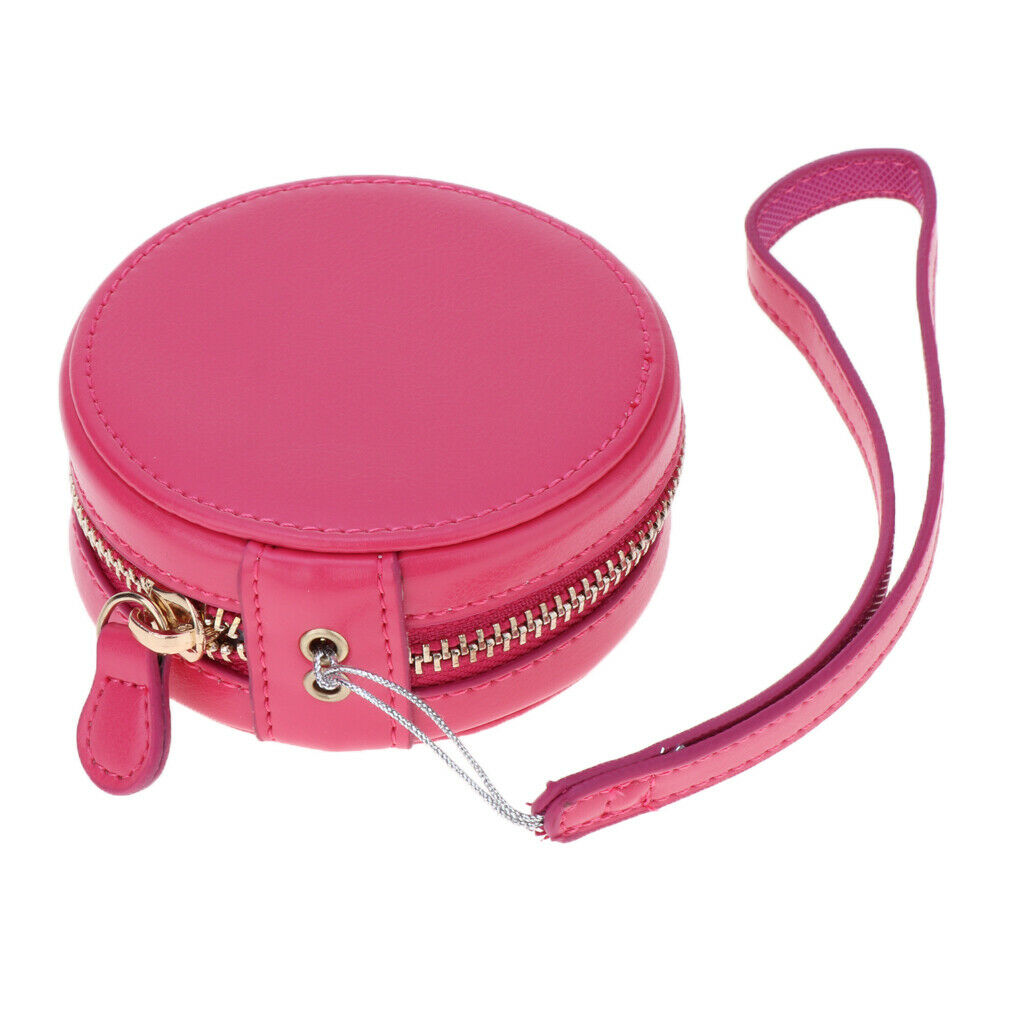 Beauty PU Leather Compact Case with Strap Red Universal for Mini Camera