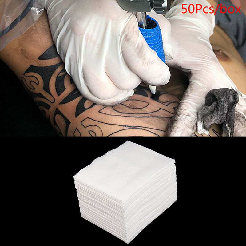 50Pcs Tattoo Cleaning Paper Towel Tissue Table Mat Disposable Medical Wipe TooI7