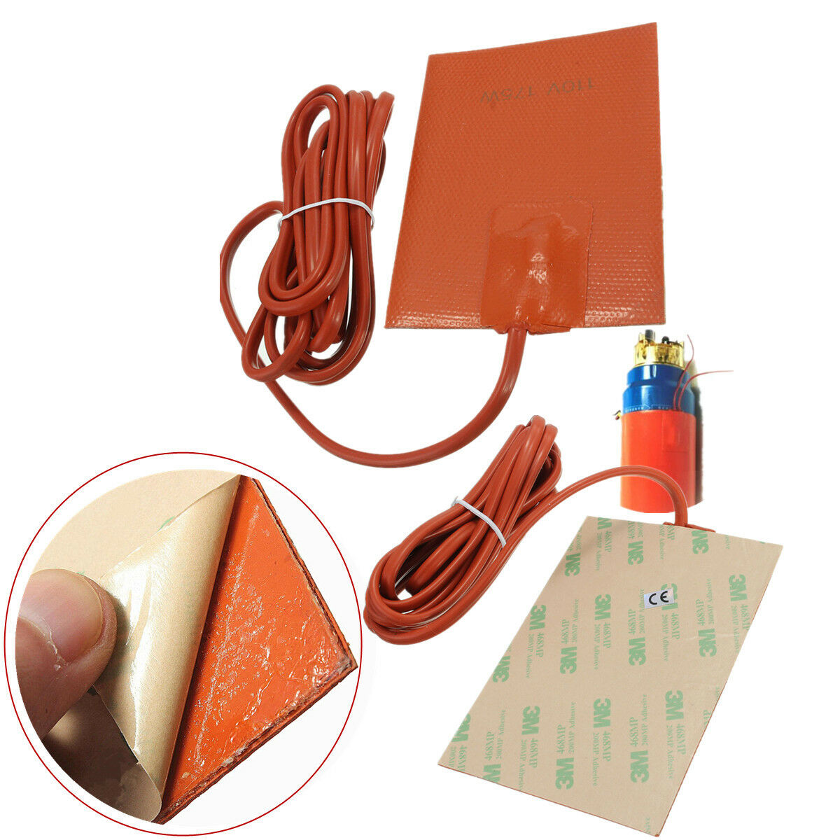 1 Pcs Silicone Rubber Heater Oil Pan For Engine /A/C Compressor/Medical Devices