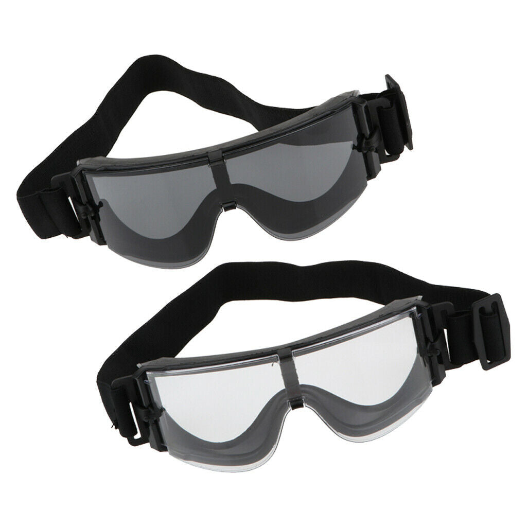 2Pcs Men Women Windproof Scratch Resistant Combat Goggles for Cycling Climbing