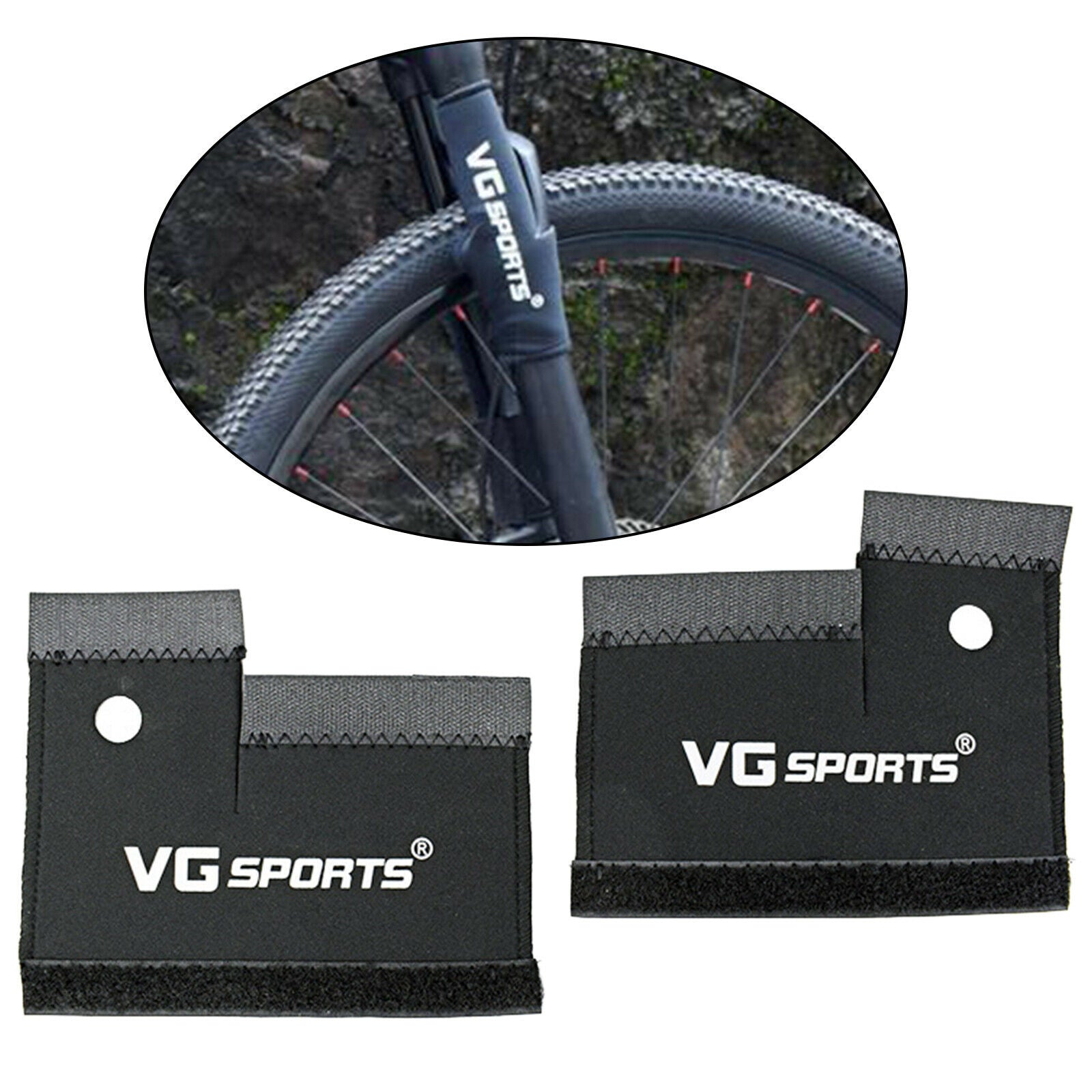 2pcs Mountain Bike Front Fork Protective Pad Frame Wrap Cover Guard Bicycle