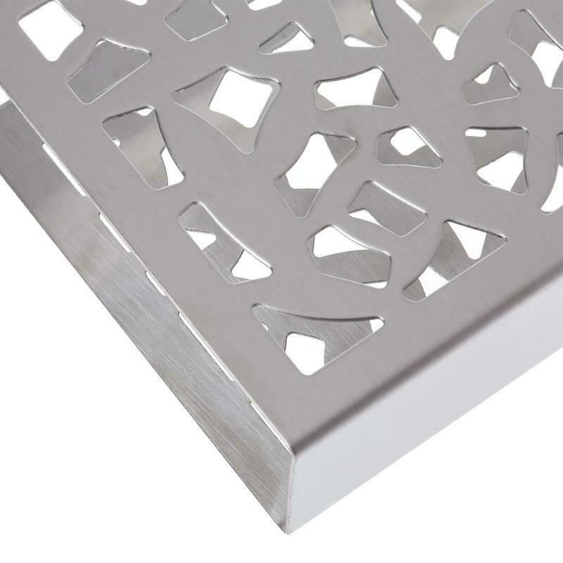Stainless Steel Napkin Rack Box Tissue Holder Cutlery Hollow Design Table Decor