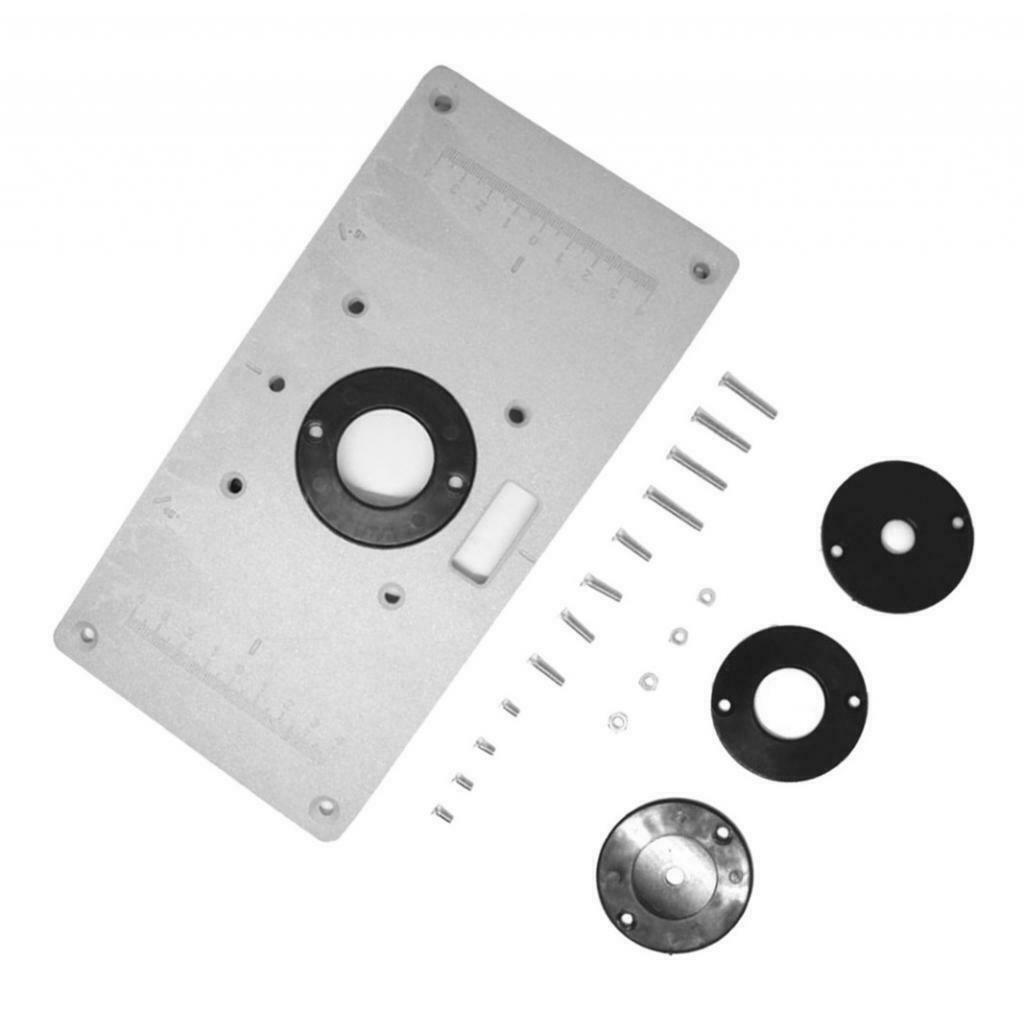 Router Table Insert Plate Kit Tool for Woodworking Benches Durable 9.3x4.7"