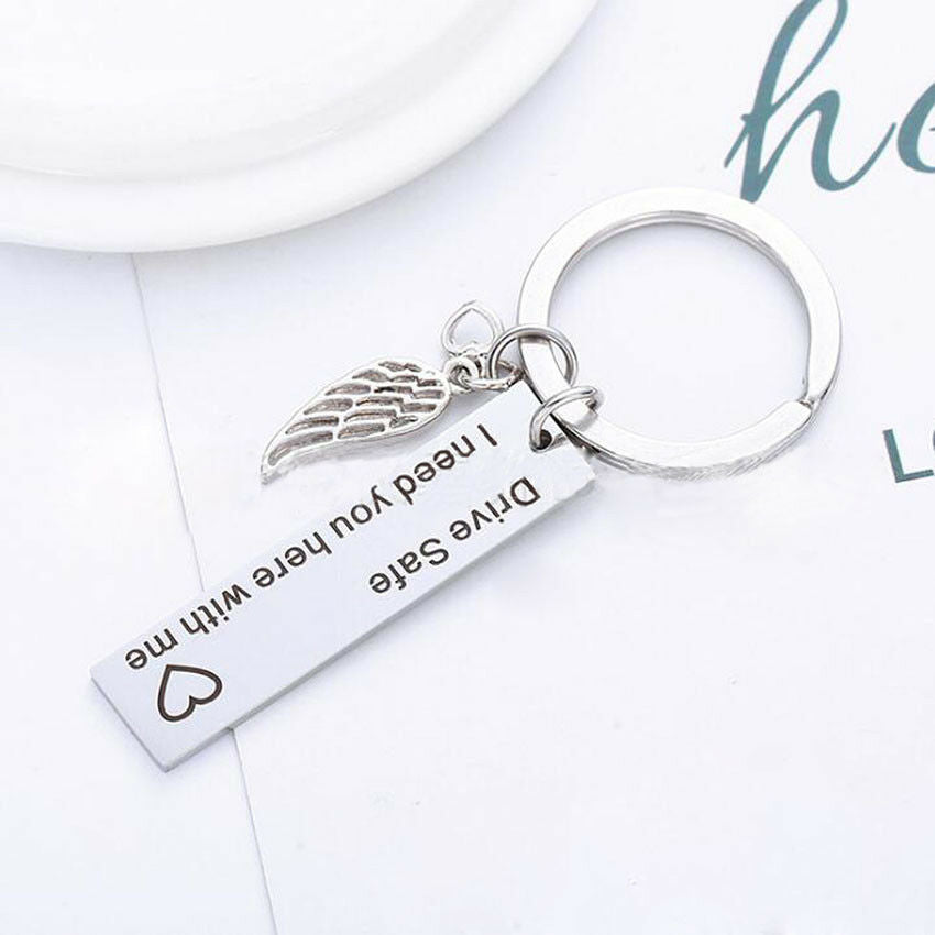 2018 Drive Safe Handsome & Beautiful I Love You Keychain Keyring Couple Gifts