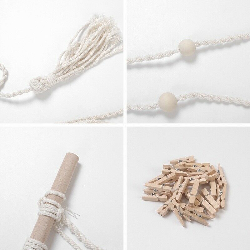 Clip Photo Macrame Wall Hanging Tapestry Nordic Chic Tassel Tapestry Home LiW3C4