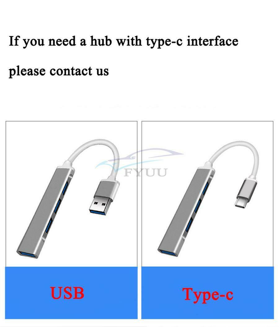 1 Set Anti-scratch High Transmission Rate Gray USB 3.0 Computer Automobile Hub