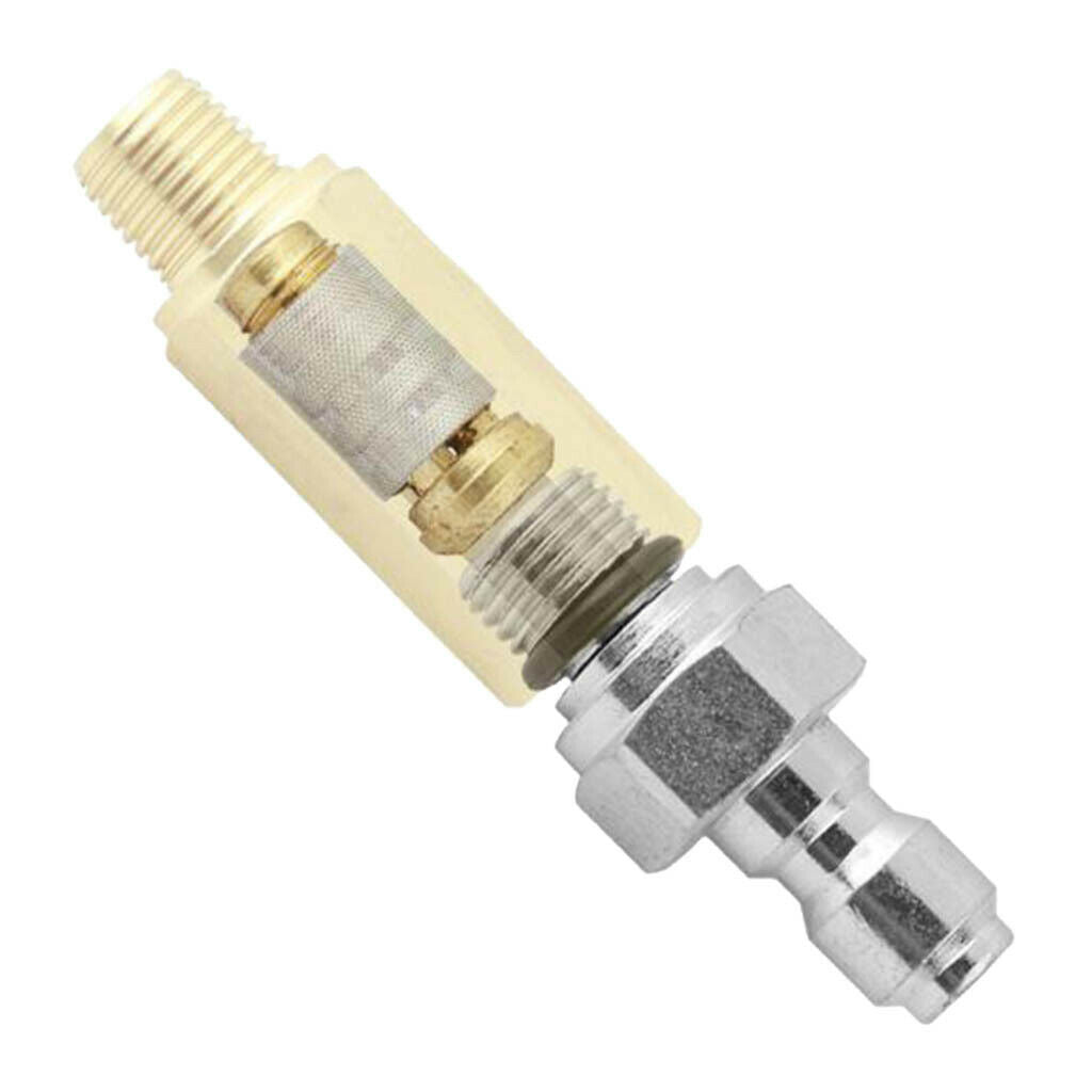 Brass Pressure Washer Nozzle Filter 1/4'' Threaded Male Plug 4500psi