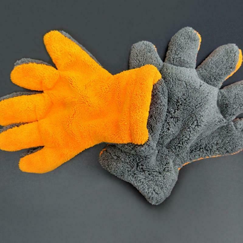 Gray + Orange High-quality Microfiber Car Washing Machine Cleaning Wash Car
