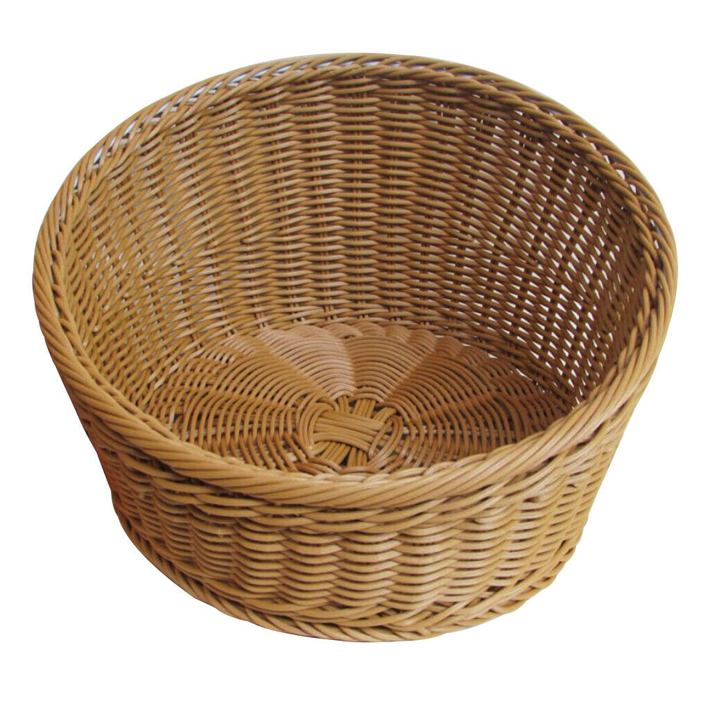 Storage Basket Container for Fruit Snacks Bread Display Kitchen Brown L