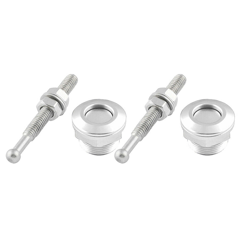 2Pcs Solid Car Bonnet Hood Latch Pin Locking Kit Push Button Quick Release 7/8