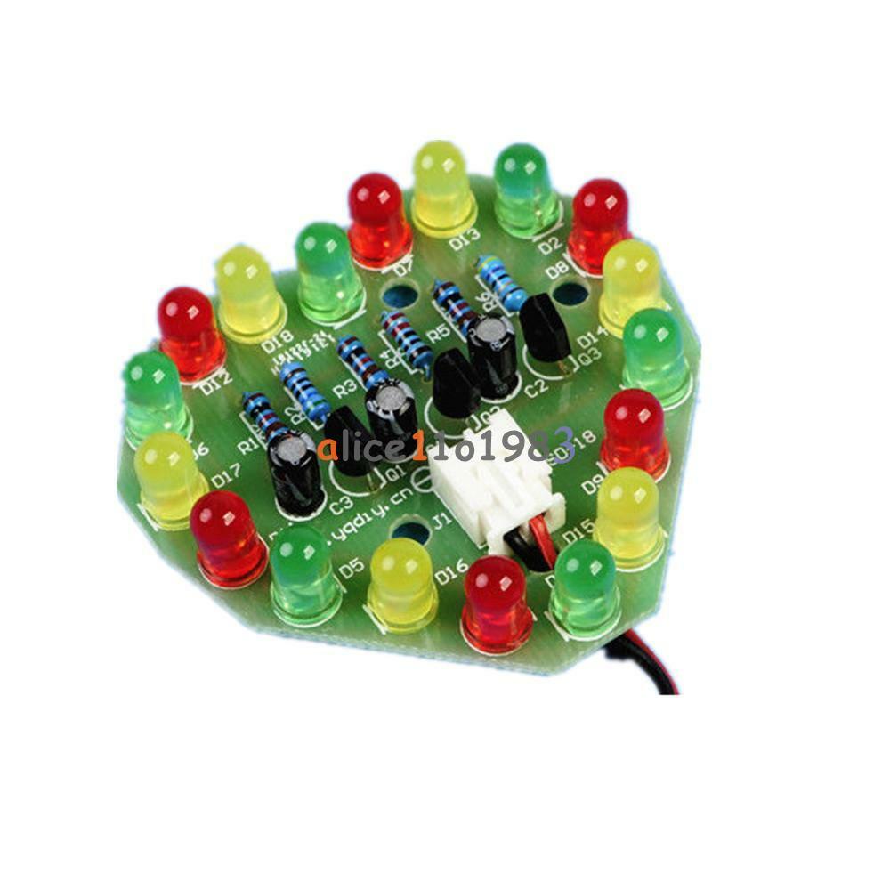 LED Heart Cycle Lamp Suite LED Flashlight DIY Kit Electronic Production kit