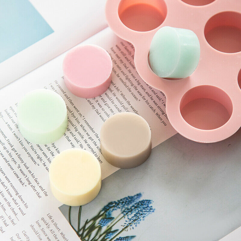 9 Cavities Cylindrical Mold Handmade Soap Silicone Mold DIY Cake Chocolat.l8