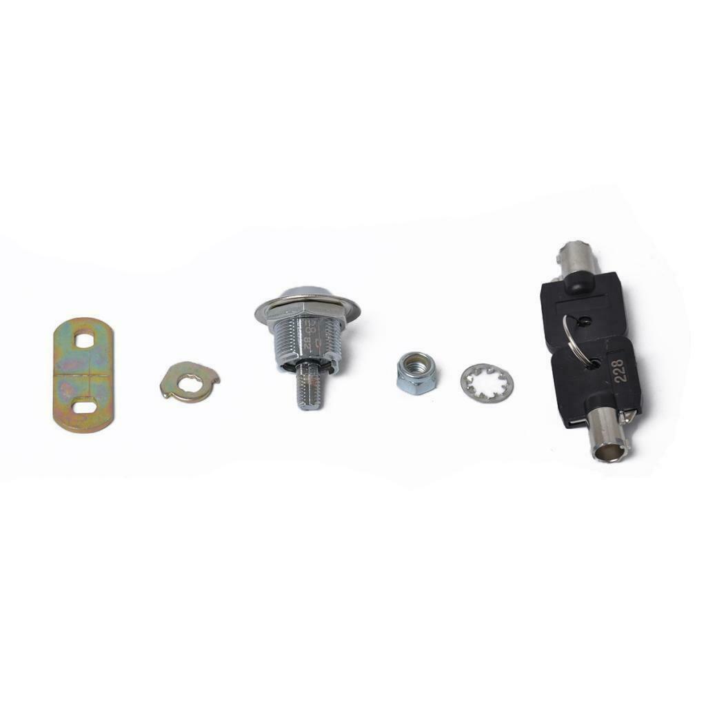 2x Tubular Cam Lock 180Deg & 2Key for Cabinet Toolbox Machine Replace Part
