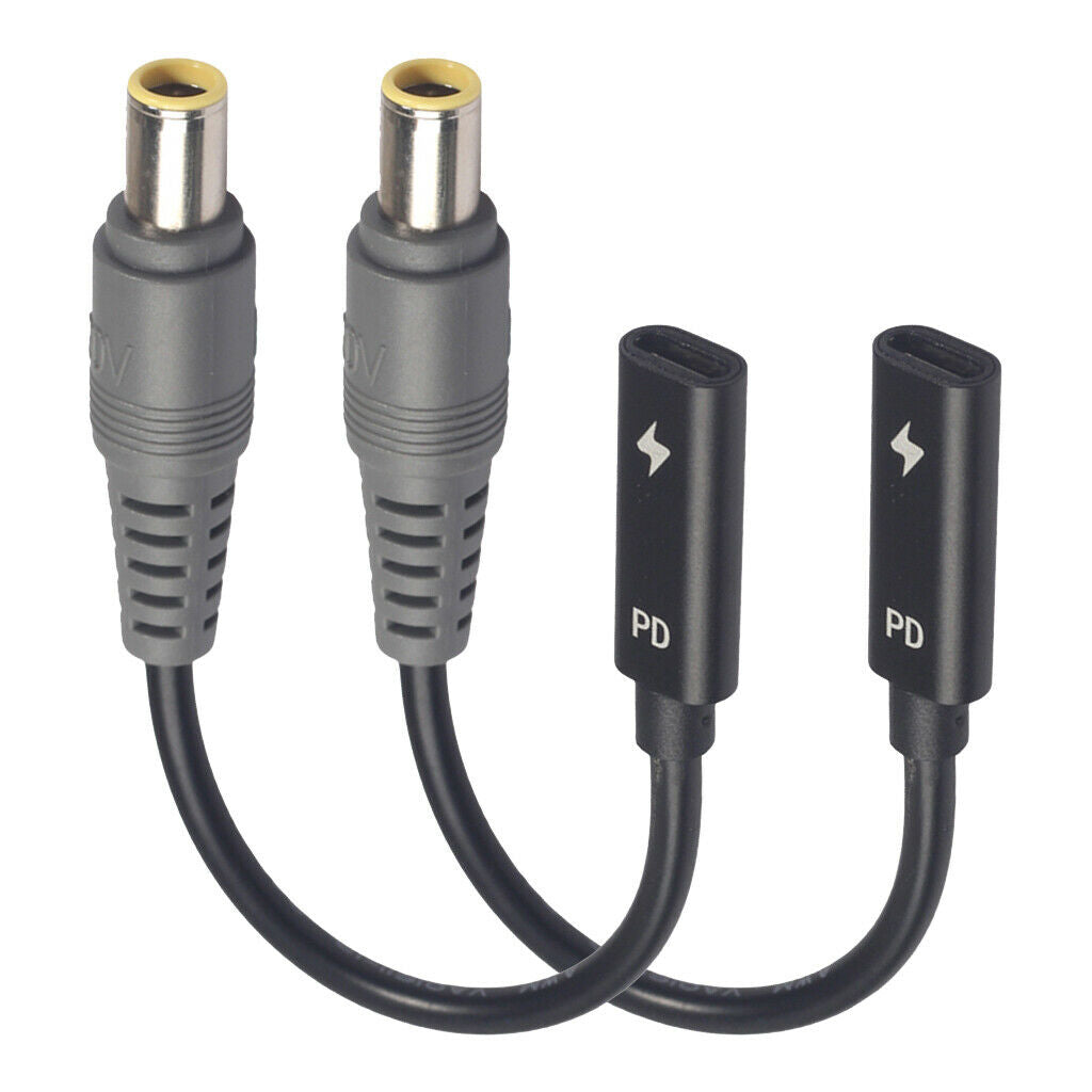 2x USB Type C Power Charger PD Charging Cable for Thinkpad X61S R61 T410