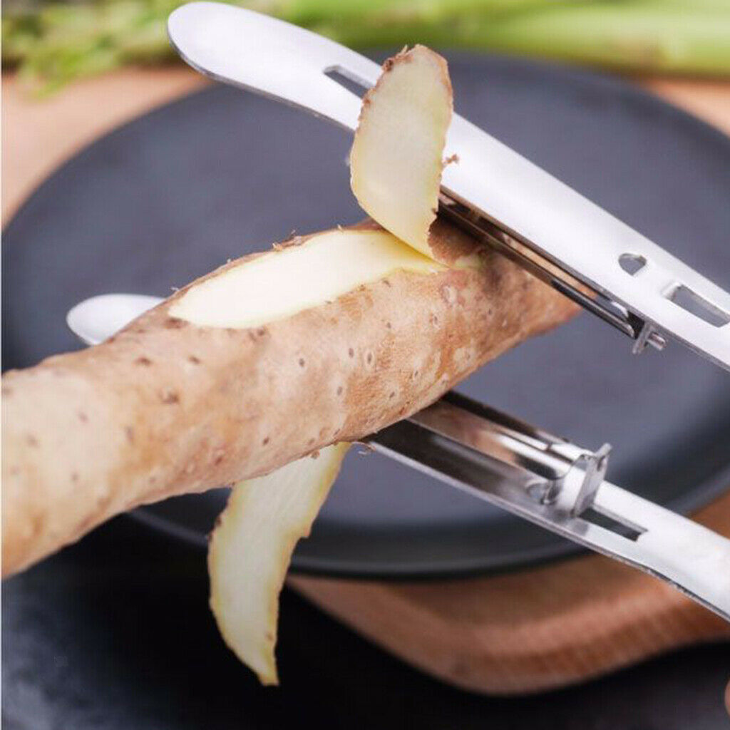 Stainless Steel Asparagus Carrot Parsnips Vegetables Peelers With 2