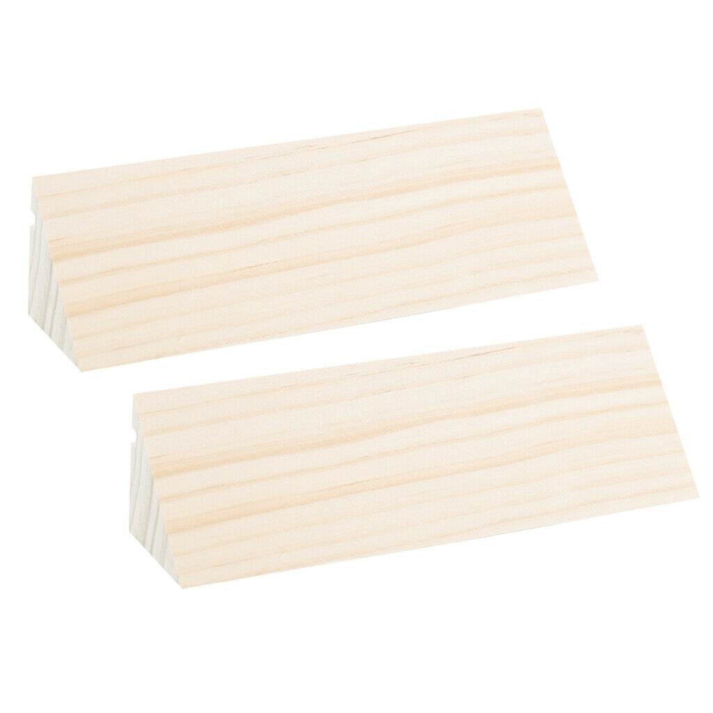 2 Pieces Triangle Plain Wood Hook Dangle Earrings Jewelry Display Holder