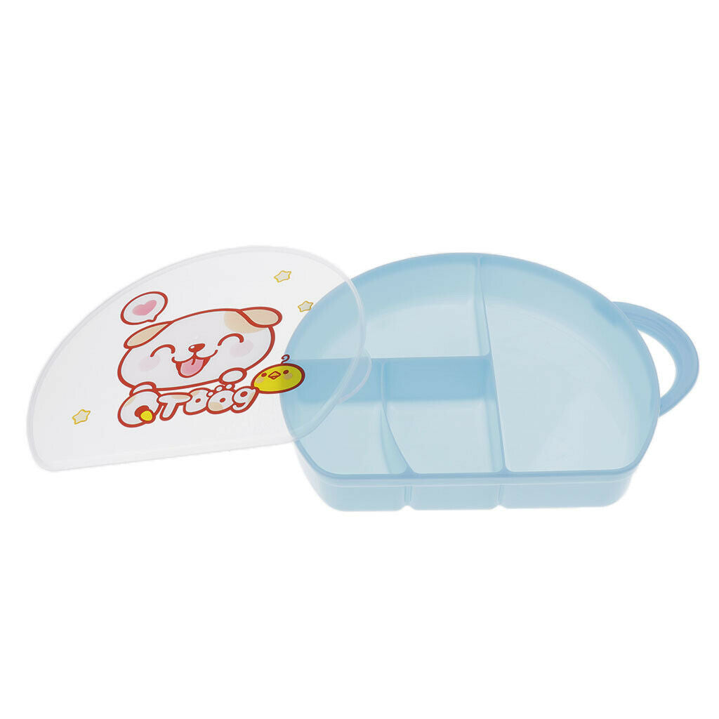 Meal Prep Containers 4 Compartment Food Storage Containers For Baby Kids - Blue,