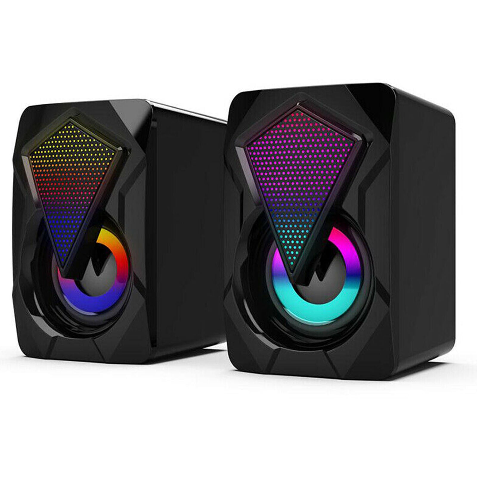Surround Sound System LED Speakers Gaming Deep Bass USB LED For Desktop Computer