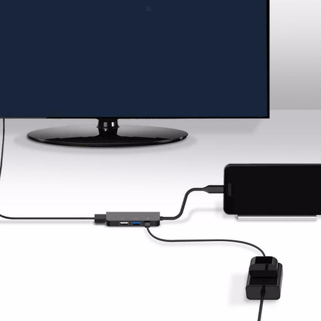 Type-C Hub To 4K HDMI With USB 3.0/2.0 Port, Aluminium Hub With Micro USB