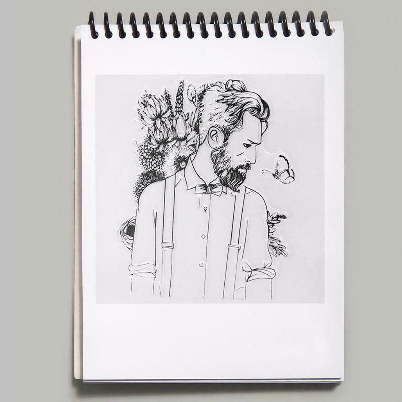 Man Silicone Clear Seal Stamp DIY Scrapbooking Embossing Photo Album Decorative