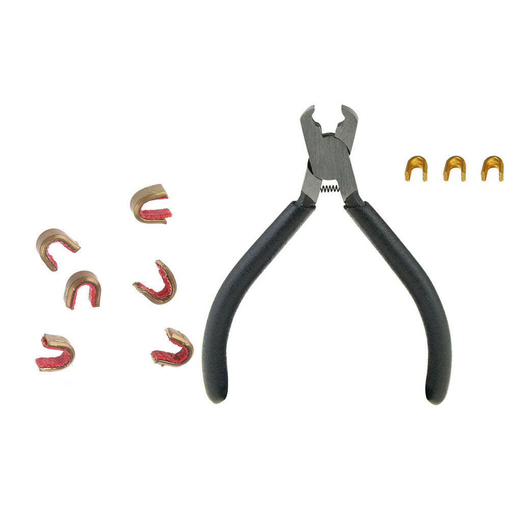 1 Set Portable Nocking Buckle Pliers with 9 Copper Nocks Bow Accessories