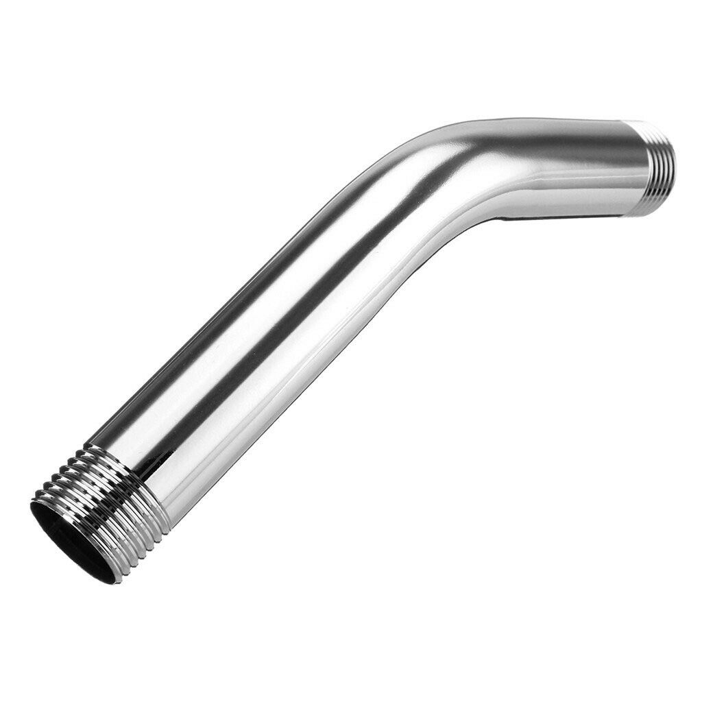 G1/2'' 15cm Stainless Steel Shower Head Extension Angled Shower Arm Extra Pipe