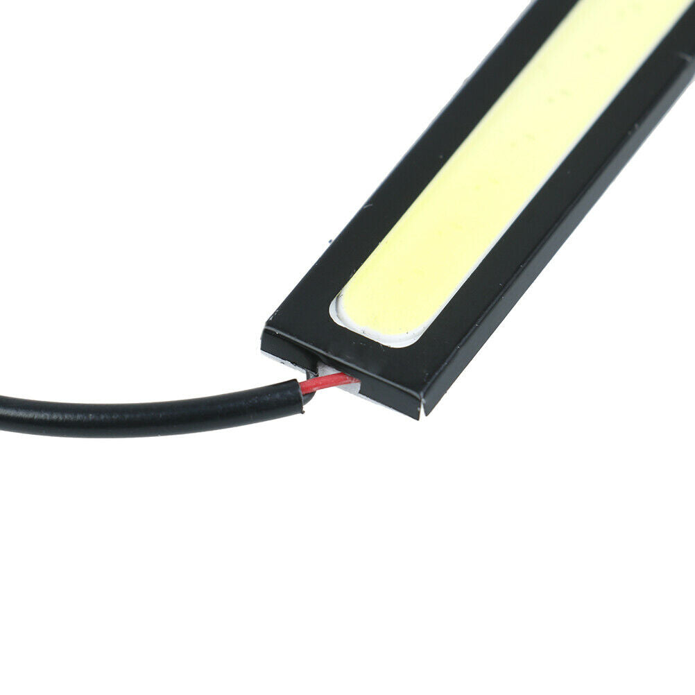 2Pcs White super bright cob car waterproof 12v led light drl fog driving l F Lt