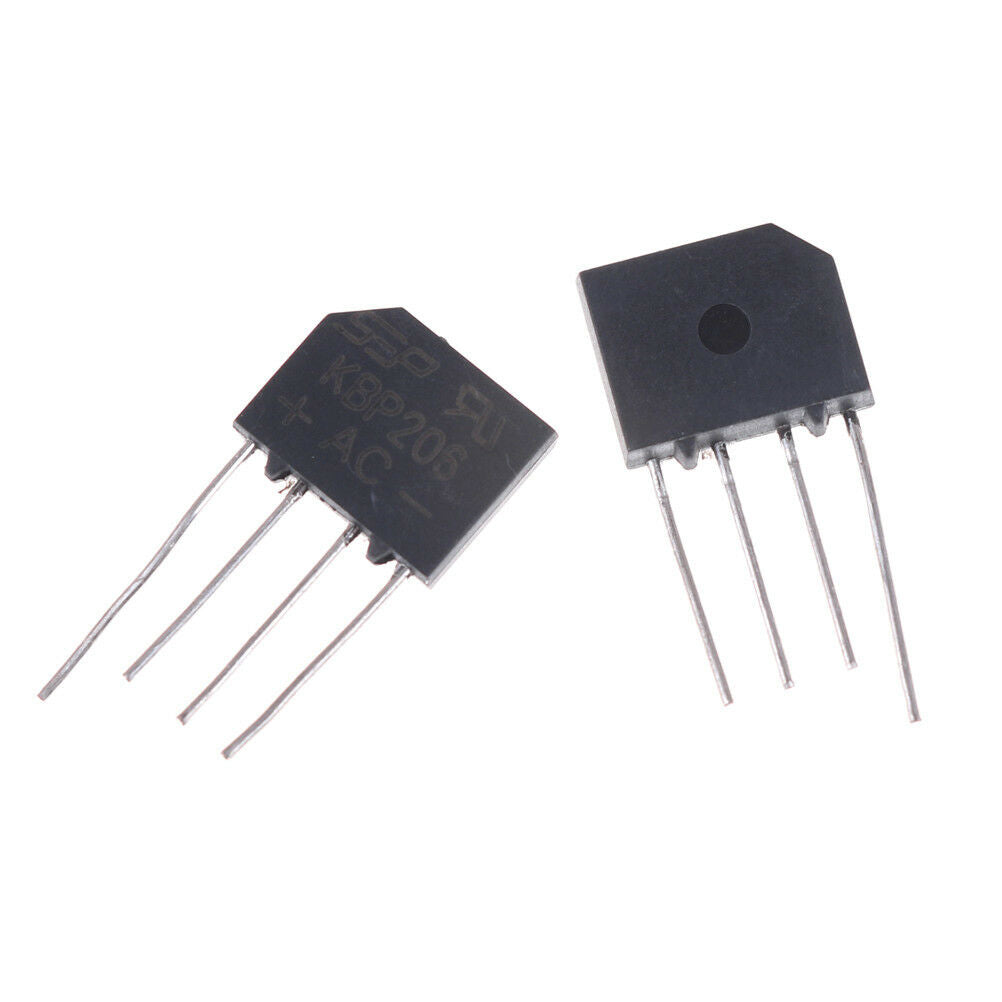 10PCS KBP206 Generic Diode Bridge Rectifier 2A 600V 4PIN DIP DDAU