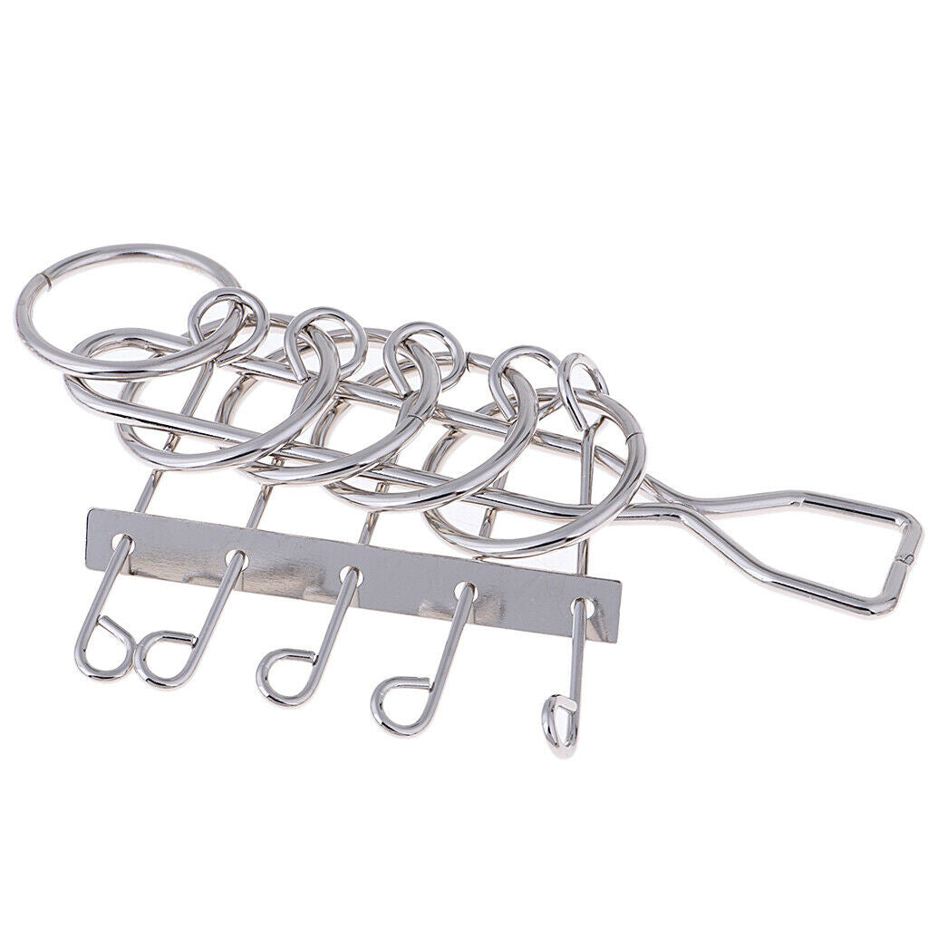 30x Metal Classic Ring Lock Puzzles Disentanglement Logical Development Toys
