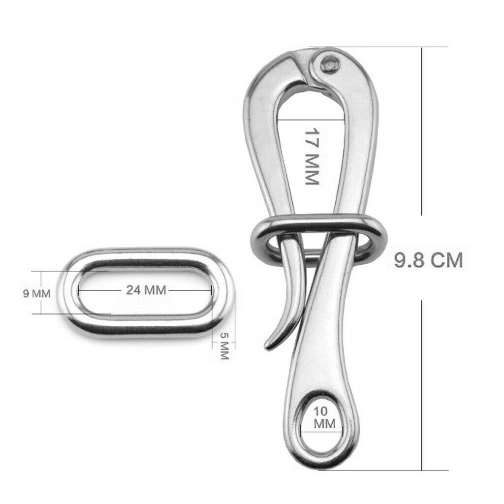 4Pcs Pelican Hooks Shackle 316 Buckle Fasteners Marine Accessories for Boats