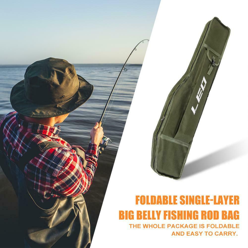 1pc 1.2m Foldable Portable Single Layer Big Belly Fishing Rod Storage Pack @