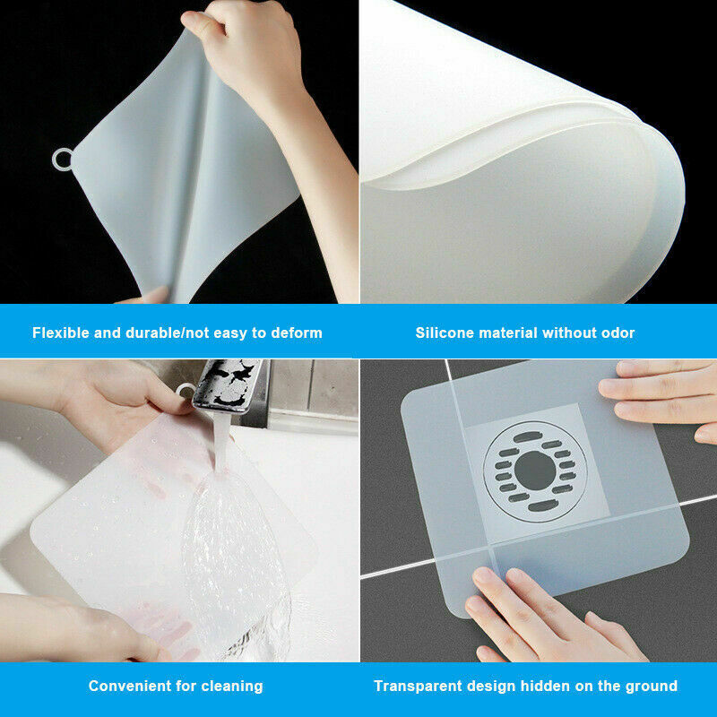 Sewer Deodorant Sealing Silicone Cover Drain Anti-smell Pad for Bathroom Kitchen